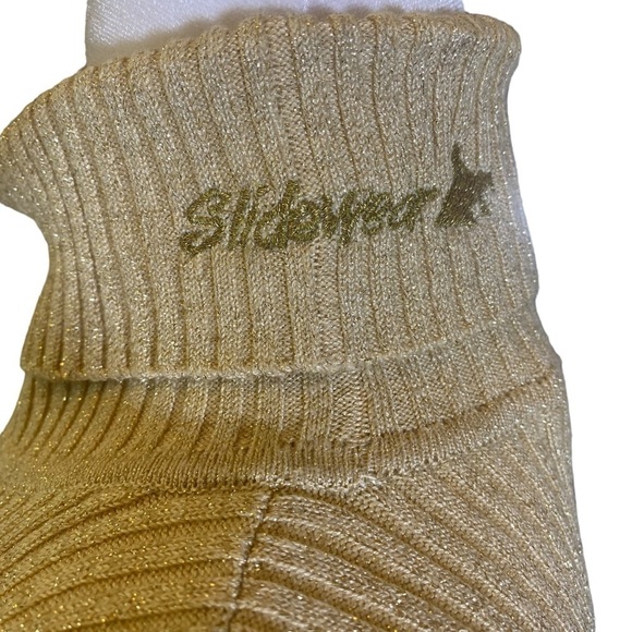 SLIDEWEAR western show top women's S/M ribbed gold tan metallic Bling embroidery - Picture 3 of 12